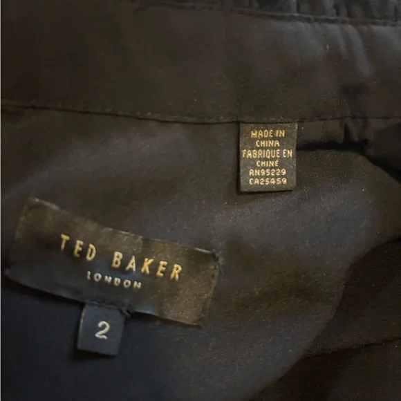 Ted Baker Elegant Black Peplum Top - Picture 7 of 8